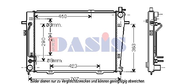 AKS DASIS Radiators, Motora dzesēšanas sistēma 510113N